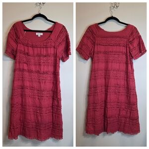 dressbarn Textured Berry Mini Dress.
